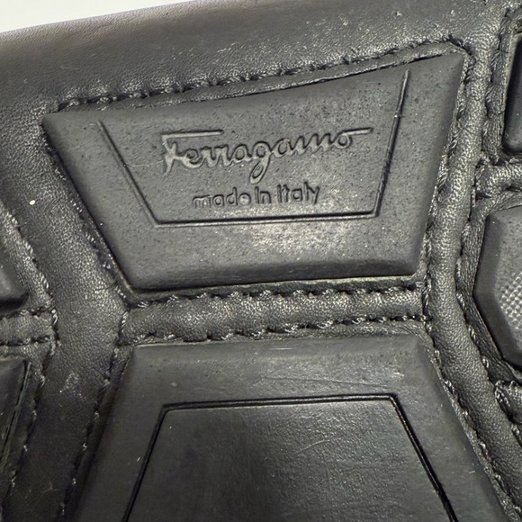 Salvatore Ferragamo Black Leather Gancini Bit Driver Loafers - Size 11 EEE Wide - Picture 9 of 16